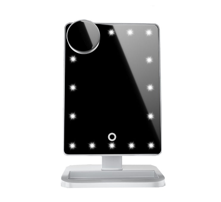 Miroir de Maquillage LED Tactile avec Haut-Parleur Bluetooth et Grossissement 10X